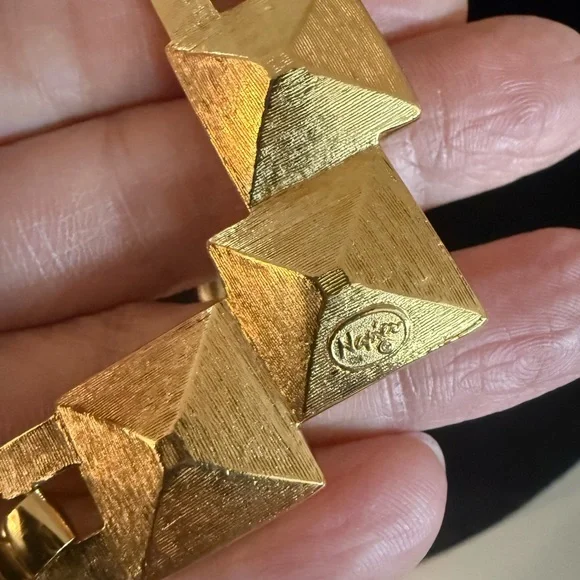 Napier Gold Plated Chain-Link Choker Necklace with Swarovski Crystal Accents - Picture 5 of 6